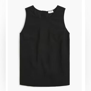 NWT J.Crew Black Oversized Cropped Button Back Blouse Sz XL